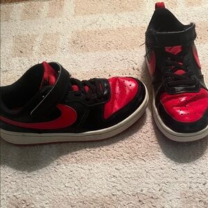Nike Kids Black and Red Sneakers